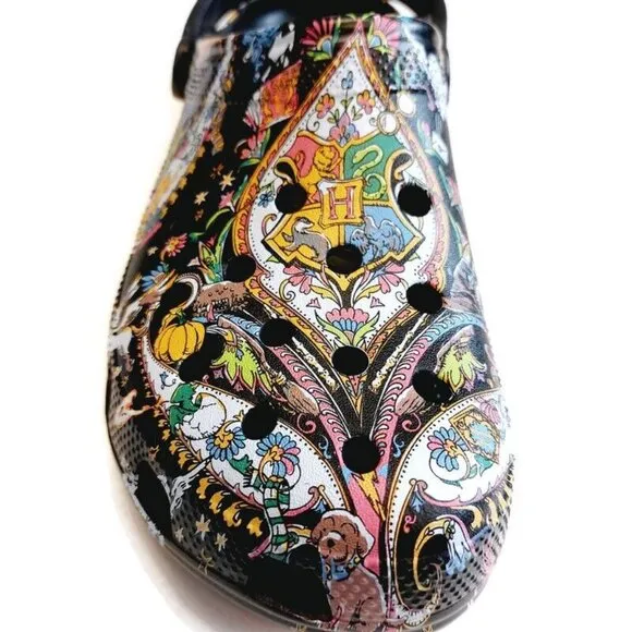 CROCS Classic Harry Potter Vera Bradley Clog Sandals Mens Size 13 Black Multi