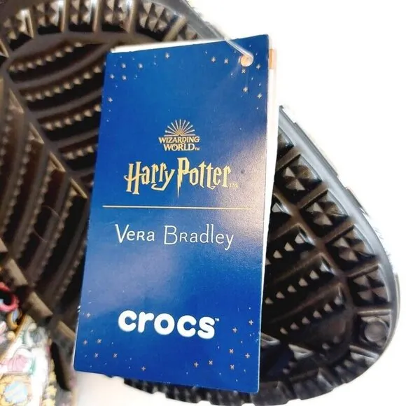 CROCS Classic Harry Potter Vera Bradley Clog Sandals Mens Size 13 Black Multi