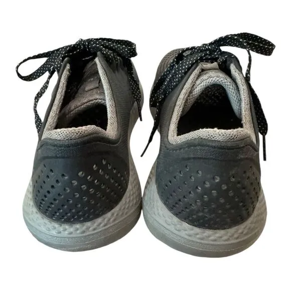 CROCS LiteRide Men's 204967 Black Gray Lace-up Tennis Shoes Sneakers 8