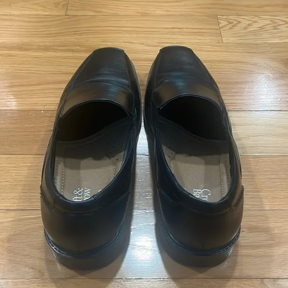 Croft&amp; Barrow men’s ortholite eco black slip on dress shoes size 10.5 wide .