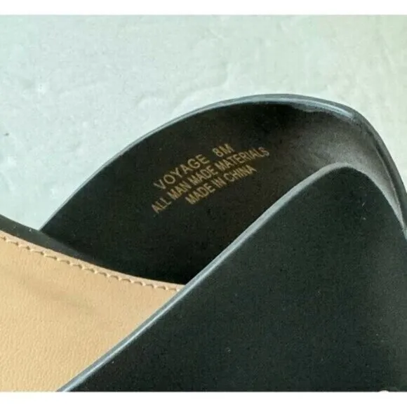 CUSHIONAIRE Voyage slide sandal Memory Foam Black Shoes Sz. 8M