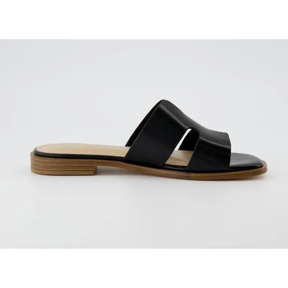 CUSHIONAIRE Voyage slide sandal Memory Foam Black Shoes Sz. 8M