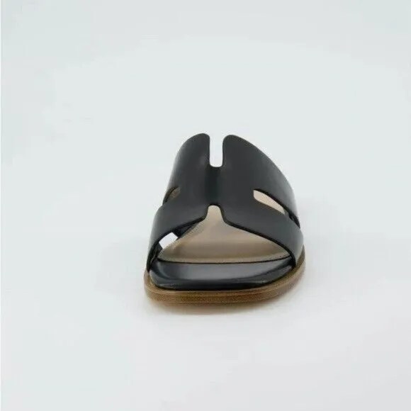 CUSHIONAIRE Voyage slide sandal Memory Foam Black Shoes Sz. 8M