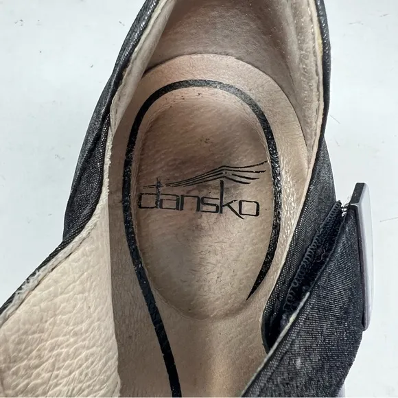Dansko Audrey Black Mary Jane nappa leather shoes size 36 US 5.5-6
