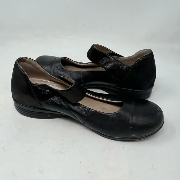 Dansko Audrey Black Mary Jane nappa leather shoes size 36 US 5.5-6