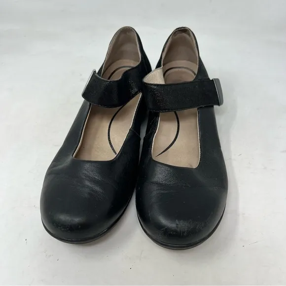 Dansko Audrey Black Mary Jane nappa leather shoes size 36 US 5.5-6