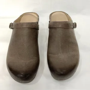 Dansko Berry Mushroom Brown Shoes Clog Mules Size: 40 Leather