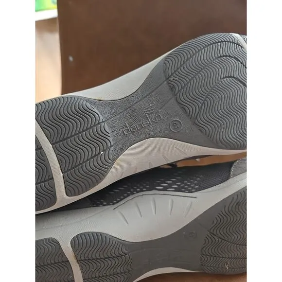 Dansko Hayes 4515201020 Gray Leather Low Top Sneakers Comfort Shoes Womans Sz 41