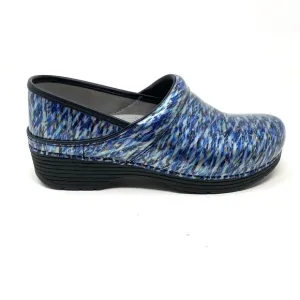 Dansko LT Pro Nurse Shoes Clogs Blue Waves Patent