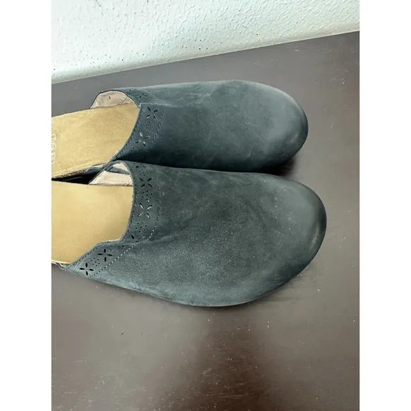 Dansko Robbie Slip On Mule Clogs Shoes Nubuck Leather Women 41/ US 11-11.5 Boho
