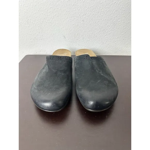 Dansko Robbie Slip On Mule Clogs Shoes Nubuck Leather Women 41/ US 11-11.5 Boho