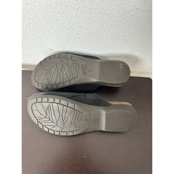 Dansko Robbie Slip On Mule Clogs Shoes Nubuck Leather Women 41/ US 11-11.5 Boho