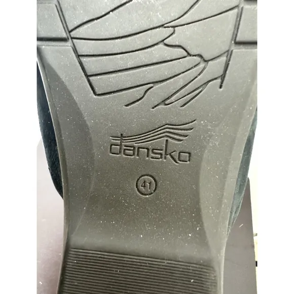 Dansko Robbie Slip On Mule Clogs Shoes Nubuck Leather Women 41/ US 11-11.5 Boho