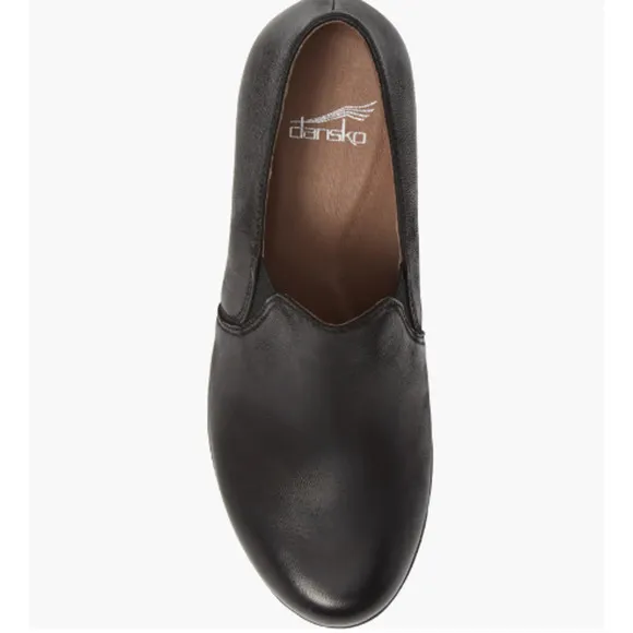Dansko Robin Shoe In Black Burnished Nubuck Leather Size EU 40 (US 10)
