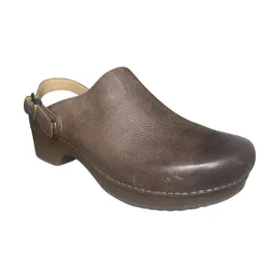 Dansko Women’s 7 Berry Clogs Brown Leather Slingback Mule Comfort Shoes