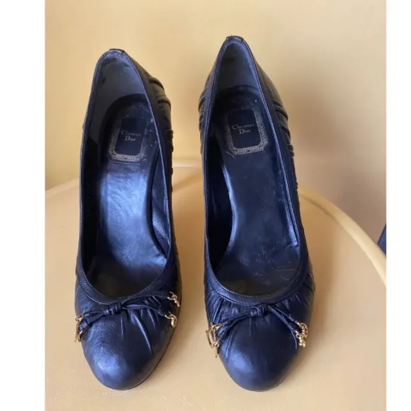 Dior Black Leather Women's Heels