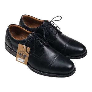 Dockers Comfort Flex Oxford Dress Shoes Cap Toe Mens Size 10W Black Grippy Sole