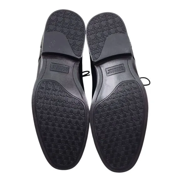 Dockers Comfort Flex Oxford Dress Shoes Cap Toe Mens Size 10W Black Grippy Sole