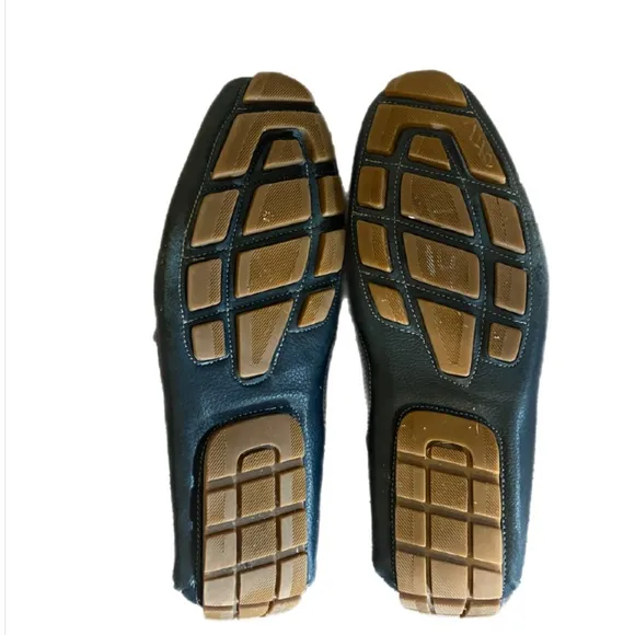 Donald J. Pliner Blue Leather Deacon Loafers Slip-Ons- size 8M