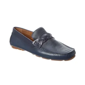 Donald J. Pliner Blue Leather Deacon Loafers Slip-Ons- size 8M
