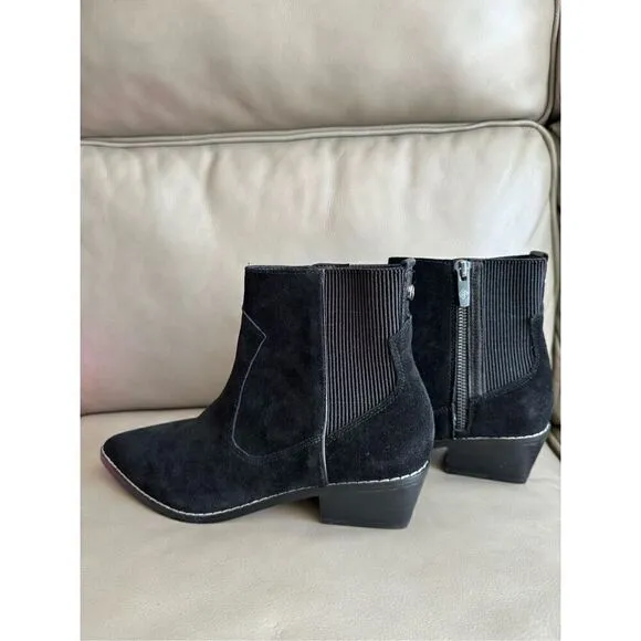 DONALD PLINER Gazzi NWOB Black Suede Ankle Bootie