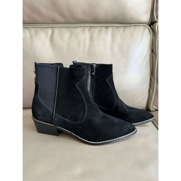 DONALD PLINER Gazzi NWOB Black Suede Ankle Bootie
