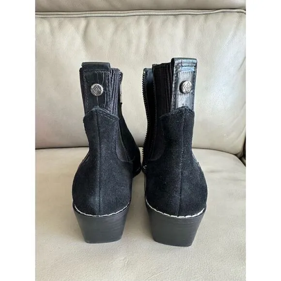 DONALD PLINER Gazzi NWOB Black Suede Ankle Bootie
