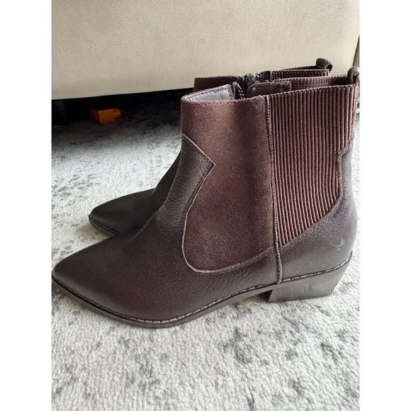 DONALD PLINER Gazzi NWOB Brown Leather  Suede Ankle Bootie
