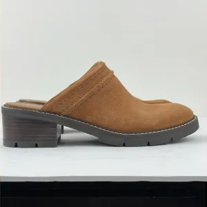 Donald Pliner Womens Sahara Studded Mules Leather Chestnut Shoes Size 8.5