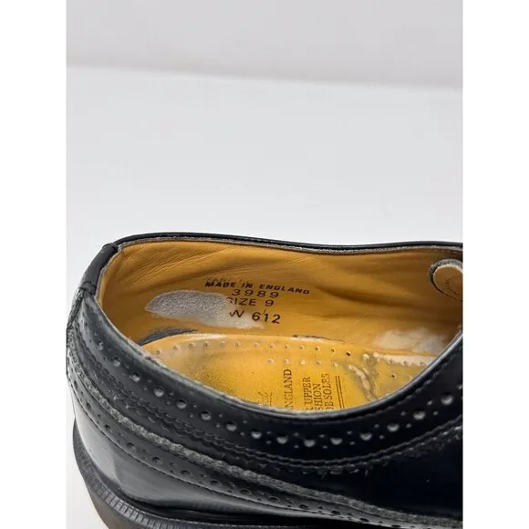 Dr. Martens 3989 Mens Shoes Black Leather Oxford Brogues Wingtip England US 9
