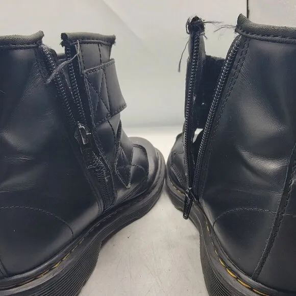 Dr Martens Doc Martens Double Strap Girls 5 Black Boots Easy On Junior 1460