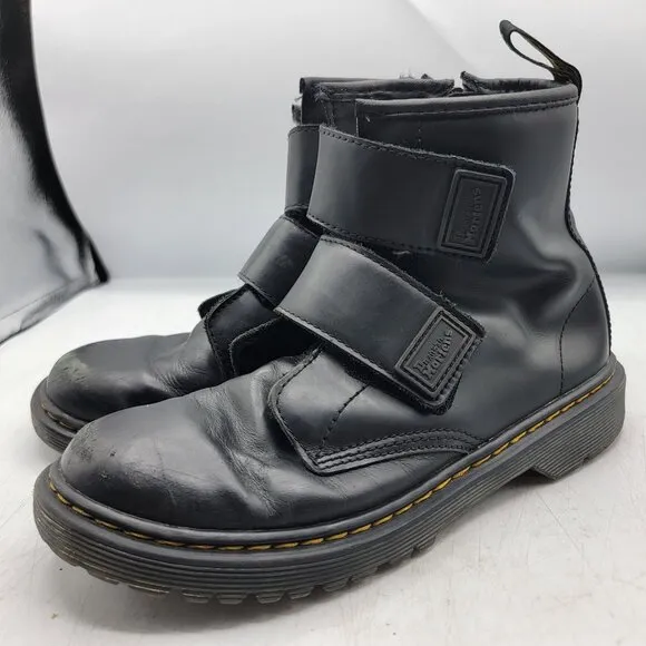 Dr Martens Doc Martens Double Strap Girls 5 Black Boots Easy On Junior 1460