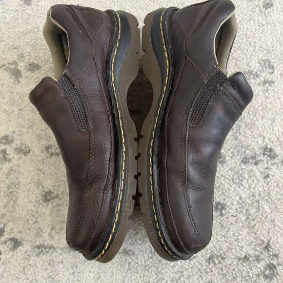 Dr Martens Utah Mens Size 11 Shoes Brown Pebbled Leather Slip On Comfort Loafers