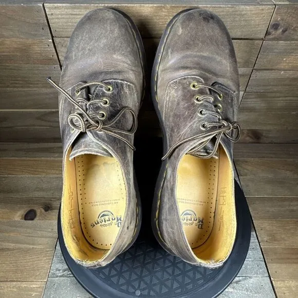 Dr. Martens 1561 The Original Oxford Shoes Mens Size 12 Brown Leather 4 Eye