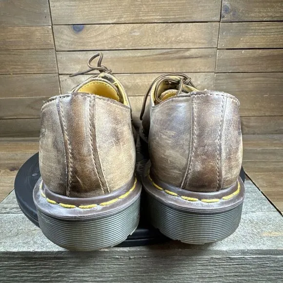 Dr. Martens 1561 The Original Oxford Shoes Mens Size 12 Brown Leather 4 Eye