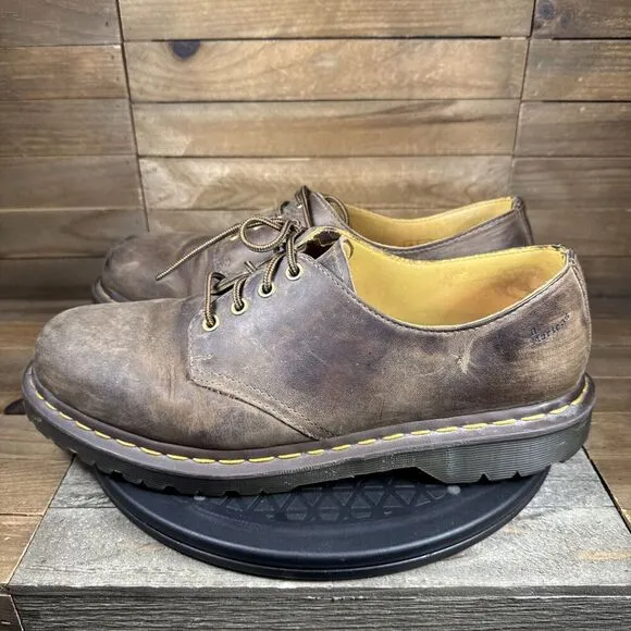 Dr. Martens 1561 The Original Oxford Shoes Mens Size 12 Brown Leather 4 Eye