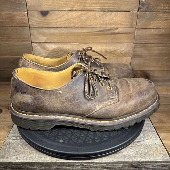 Dr. Martens 1561 The Original Oxford Shoes Mens Size 12 Brown Leather 4 Eye