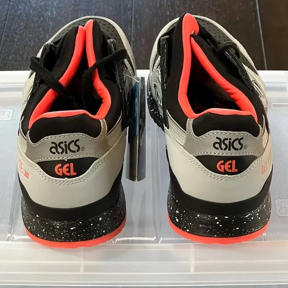 DS 2016 ASICS GEL LYTE III 3 BLACK/MANGO/CEMENT/3M MENS SHOES SIZE 8.5 RARE