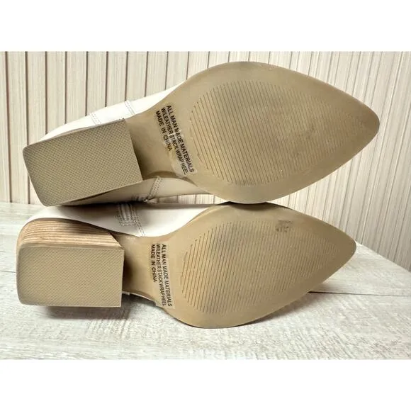 DV Dolce Vita Kirby Western/Cowboy Bootie In Ivory Women's Shoes Size 6