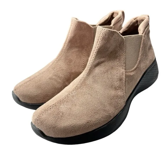 Earth Origins Dayana Casual Taupe Ankle Boots Size 8.5 Cushion Comfort NEW
