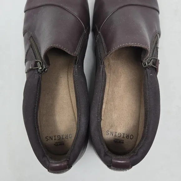 EARTH ORIGINS Women's Paoma Brown Leather Slip-On Loafer Shoes Size 12