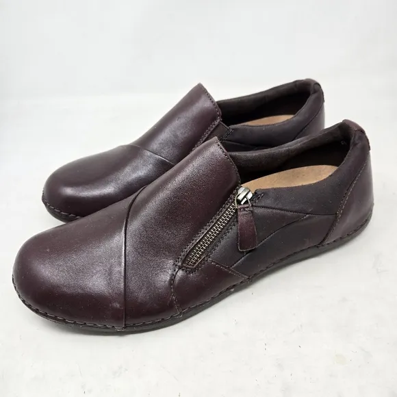 EARTH ORIGINS Women's Paoma Brown Leather Slip-On Loafer Shoes Size 12