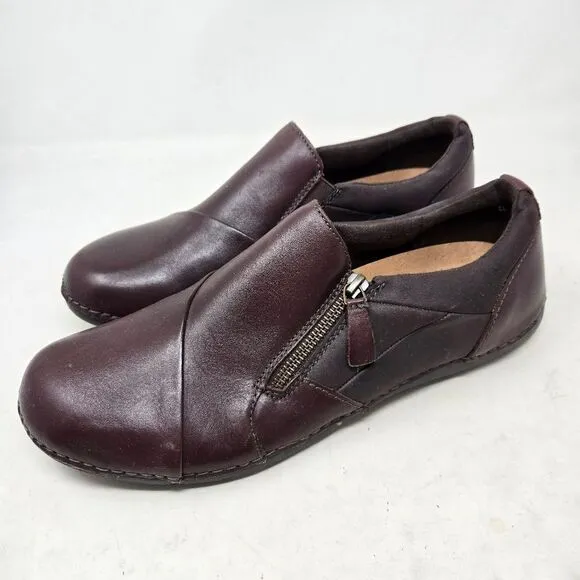 EARTH ORIGINS Women's Paoma Brown Leather Slip-On Loafer Shoes Size 12