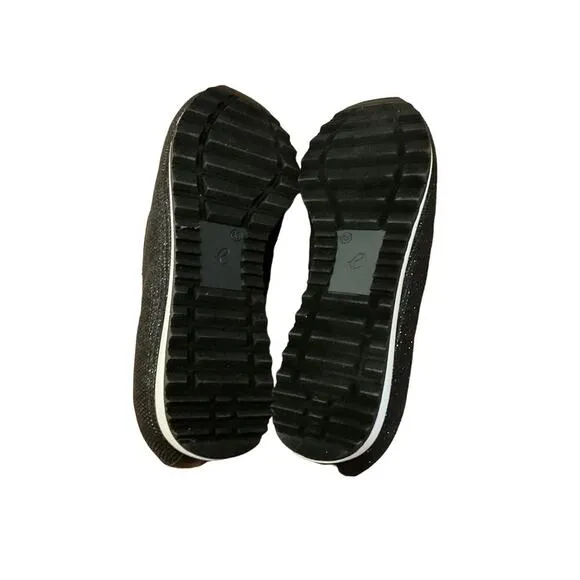 Easy Spirit Limara Walking Sneakers Shoes Slip On Glitter Black Womens Size 8.5W