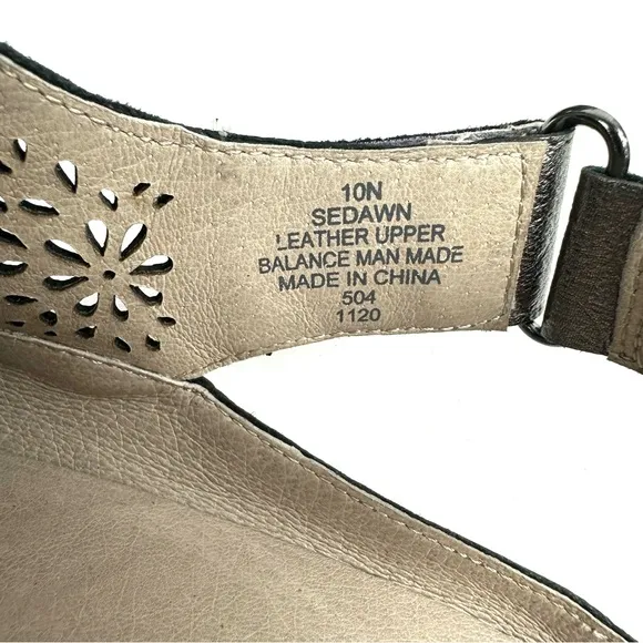 Easy Spirit Sedawn Shoes 10 Narrow Silver Pewter Sling Back Cutout Brand New