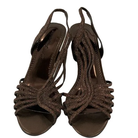 Easy Street Alive 5 Women's Shimmery Heel Shoes Wedding Prom Formal Sandals 9W