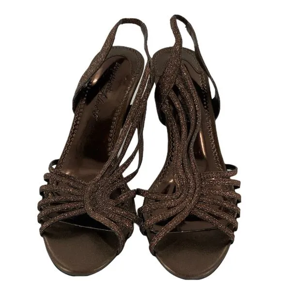 Easy Street Alive 5 Women's Shimmery Heel Shoes Wedding Prom Formal Sandals 9W