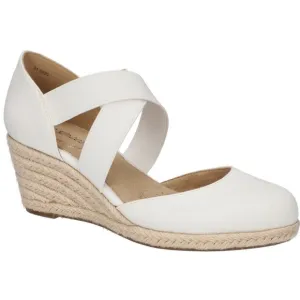 Easy Street Pari Espadrille Wedges. Size: 10W.‎ Color: White