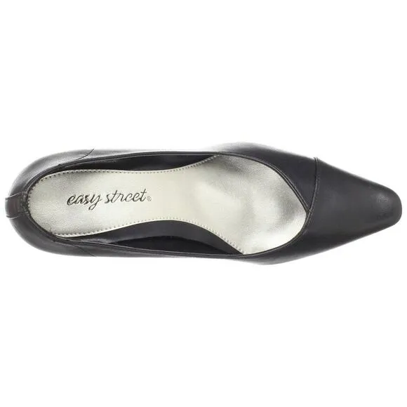 Easy Street Women's Chiffon Pump 9 Wide Black