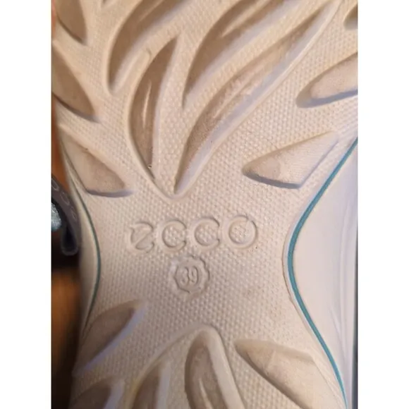 ECCO Arizona Sneakers Shoes Womens 39 8.5 Gray Green Toggle Casual Leather Mesh